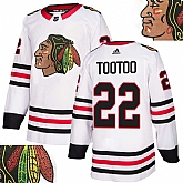 Blackhawks #22 Tootoo White With Special Glittery Logo Adidas Jersey,baseball caps,new era cap wholesale,wholesale hats